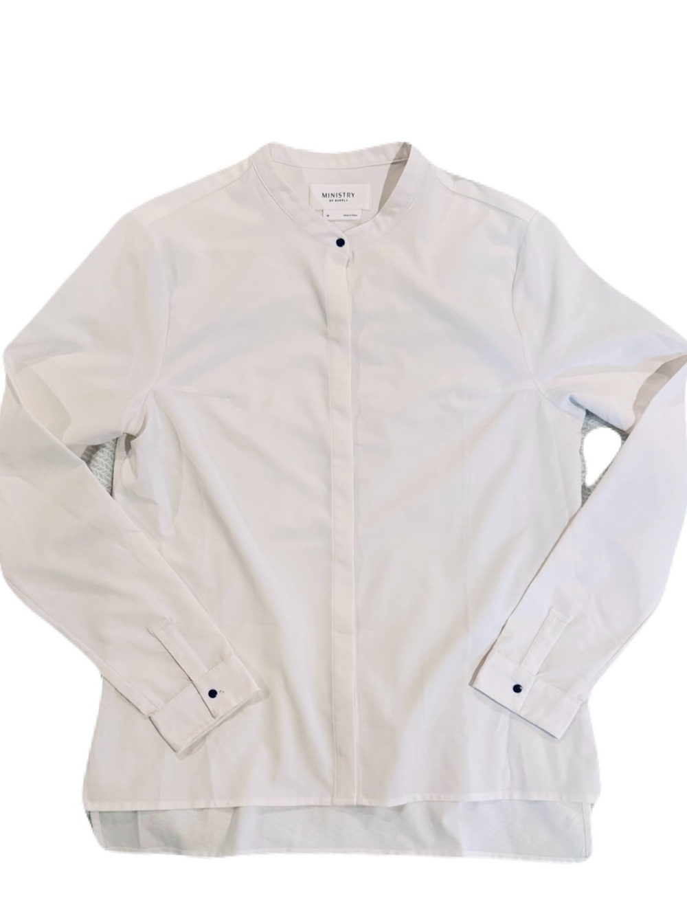 Ministry of Supply - Easier Than Silk Nehru - Women’s white shirt